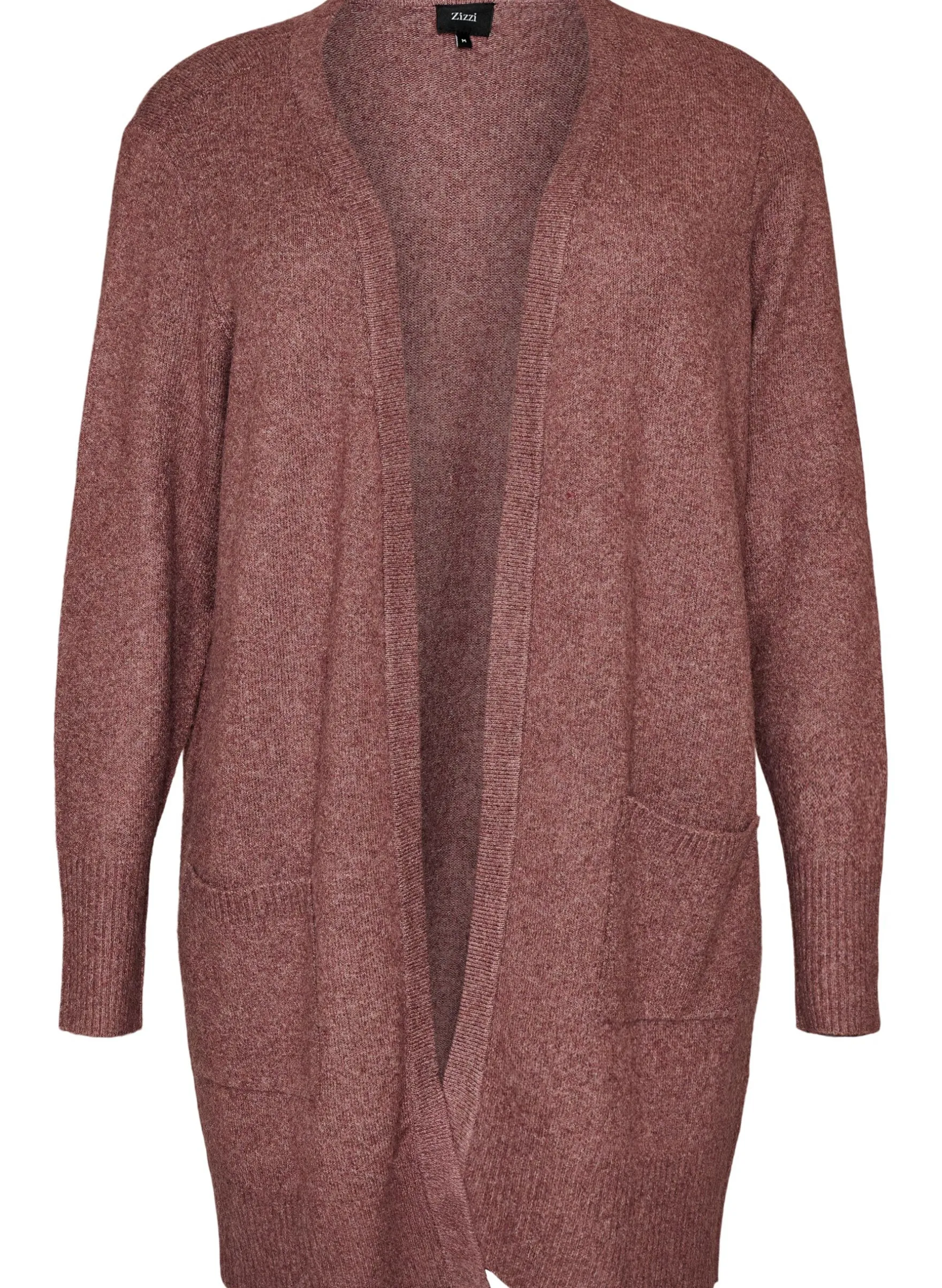 Strickjacke mit Rippenstrick und Taschen