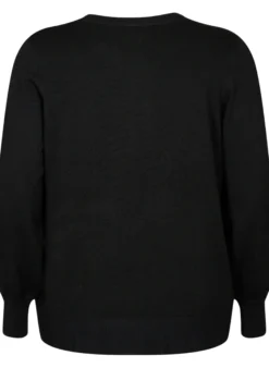 Strickjacke mit Rundhalsausschnitt und Knöpfen
