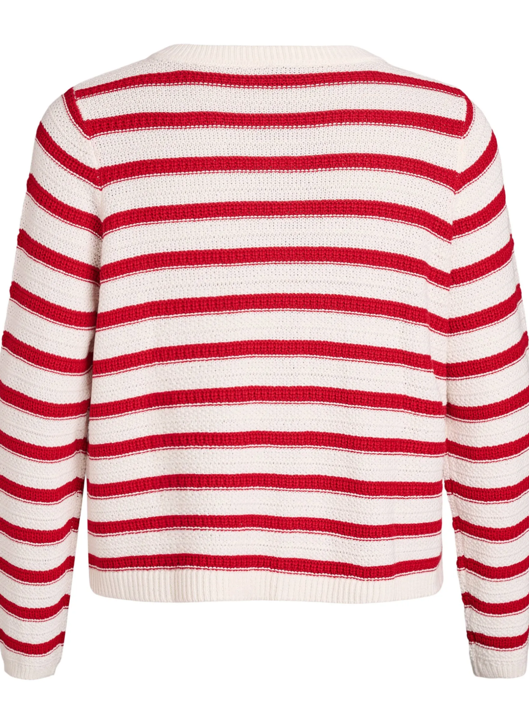 Strickjacke mit Strukturstrick und dekorativen Knöpfen