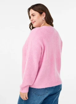 Strickjacke mit V-Ausschnitt