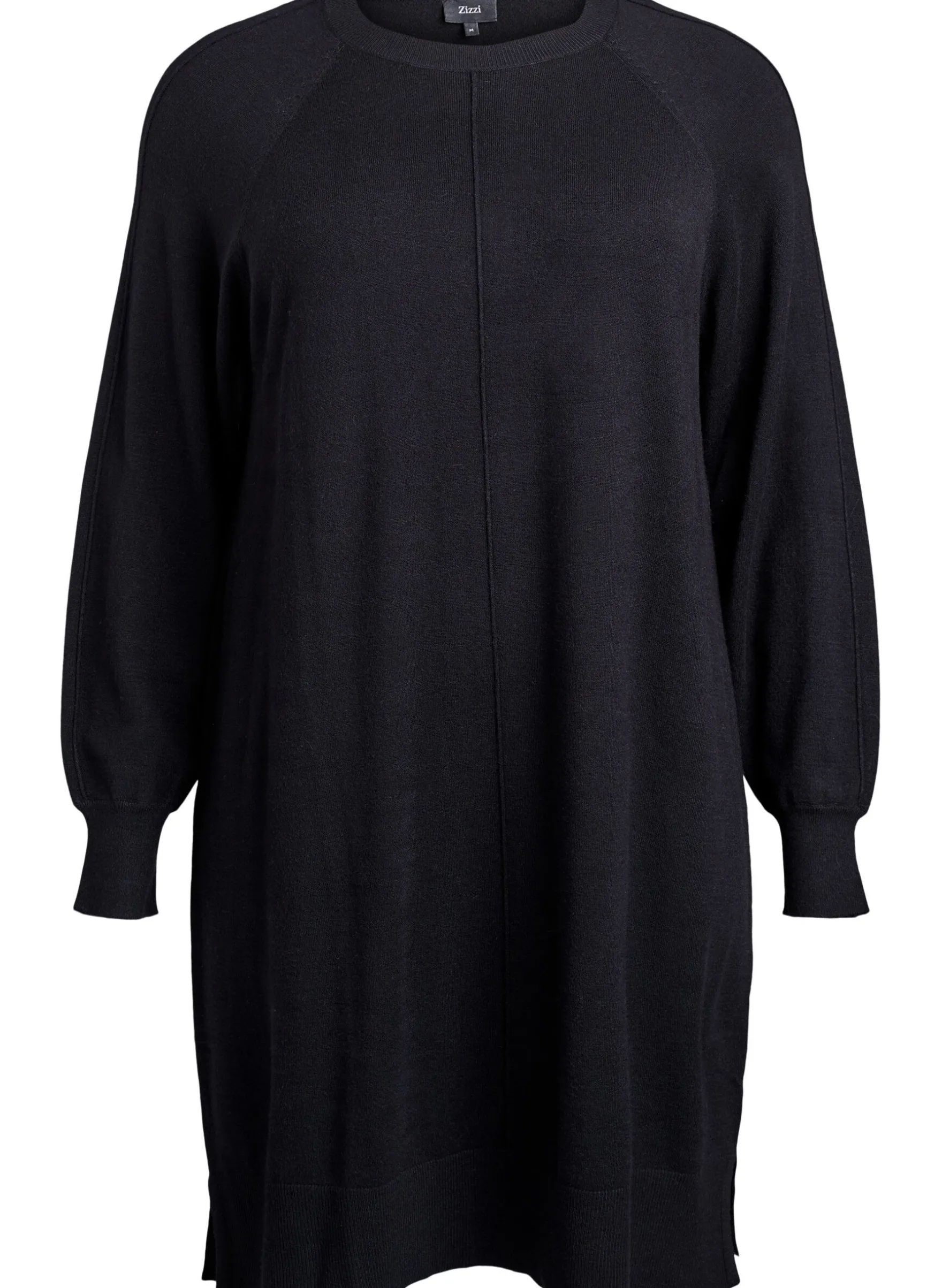 Strickkleid mit Raglanärmeln und Mittelnaht
