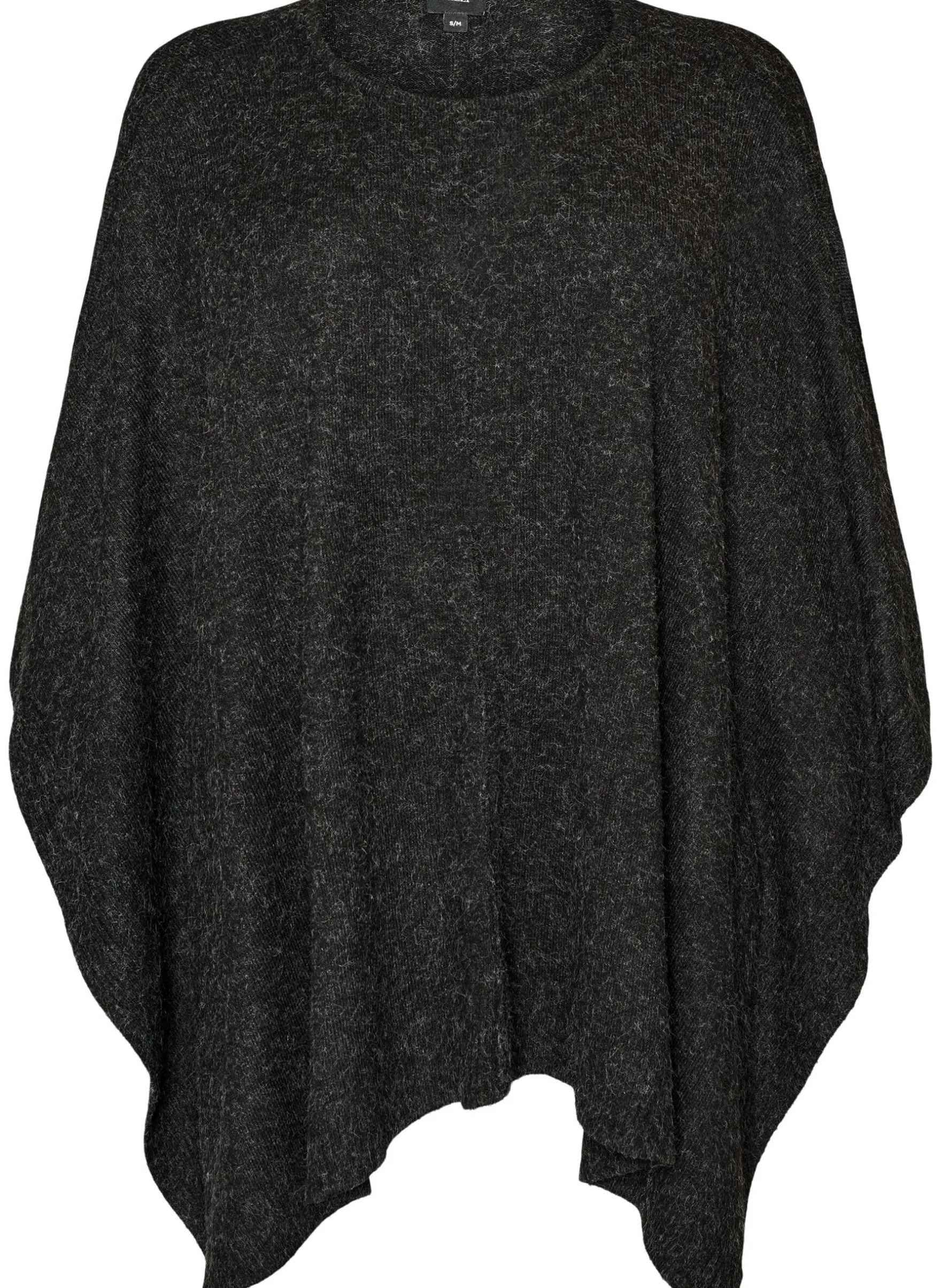 Strickponcho mit Rundhalsausschnitt