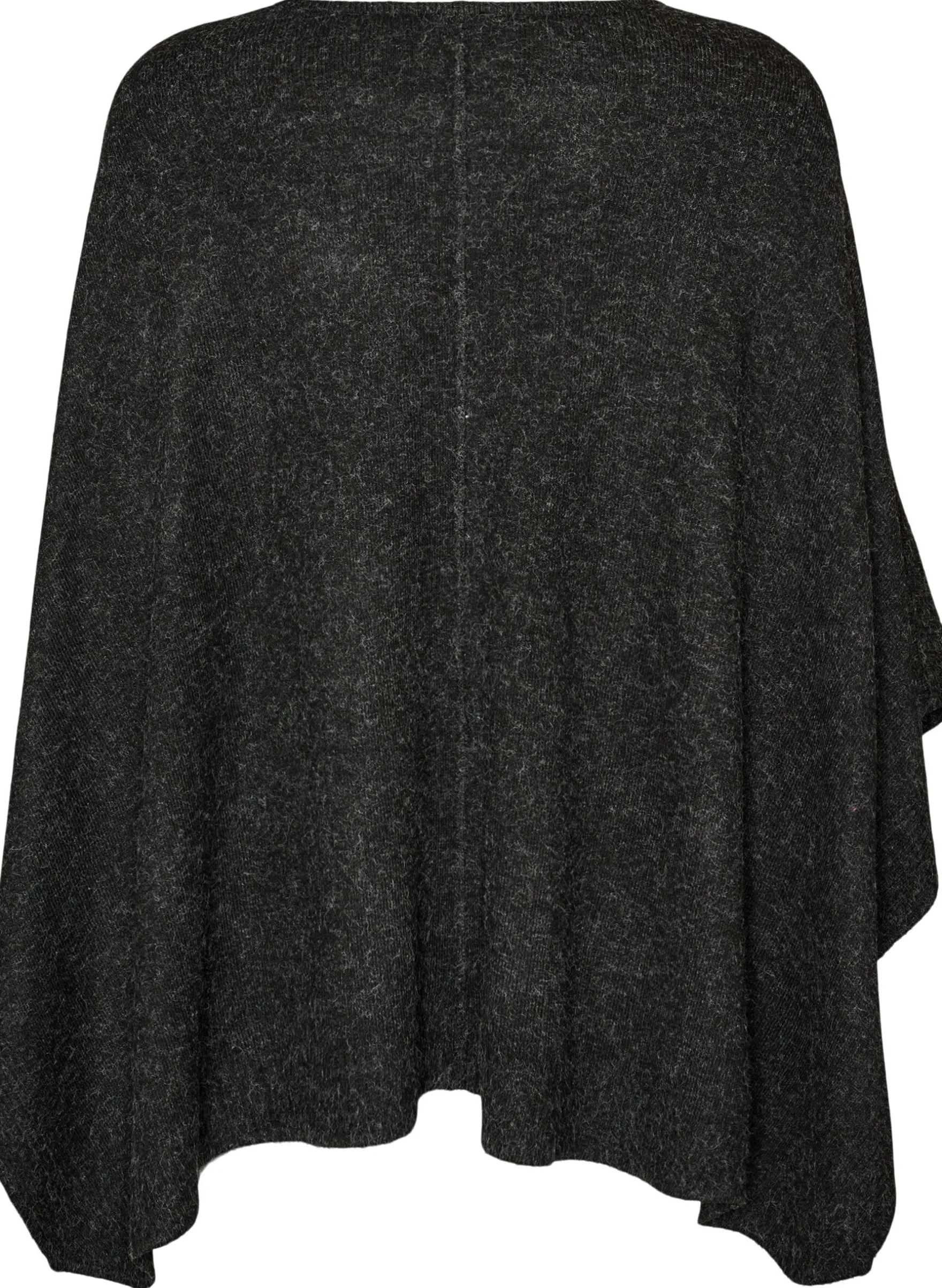 Strickponcho mit Rundhalsausschnitt