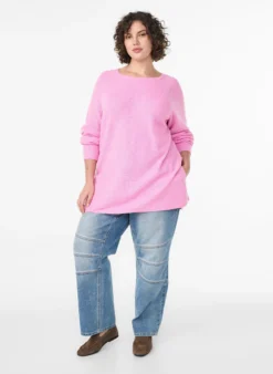 Strickpullover mit Diagonalmuster und Raglanärmeln