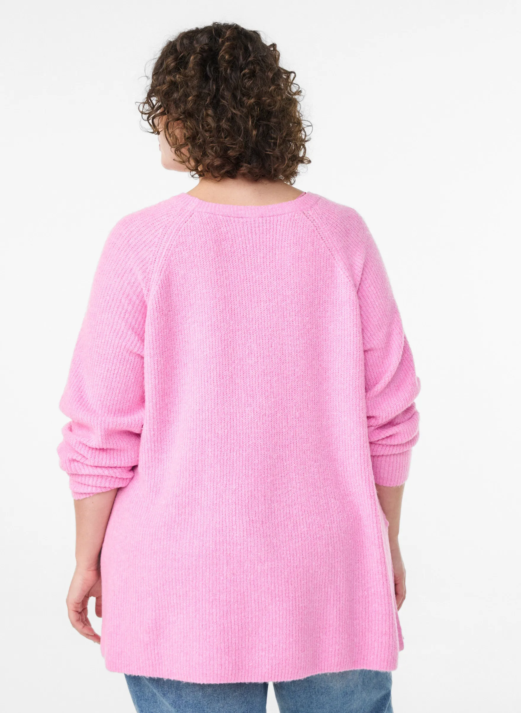 Strickpullover mit Diagonalmuster und Raglanärmeln