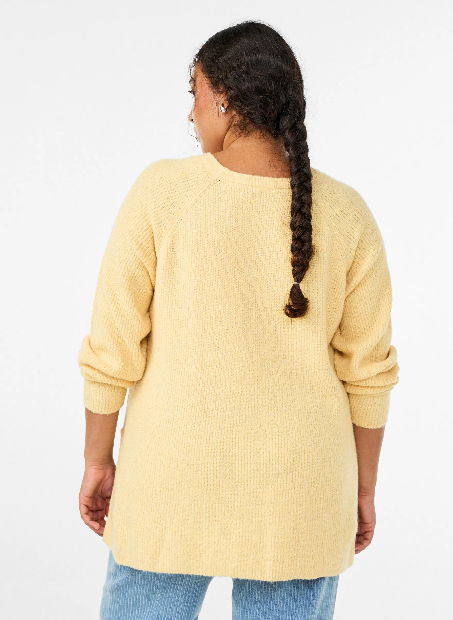 Strickpullover mit diagonalem Muster und Raglanärmeln