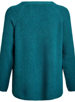 Strickpullover mit diagonalem Muster und Raglanärmeln