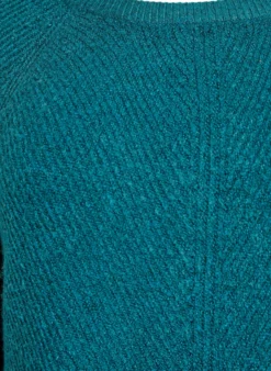 Strickpullover mit diagonalem Muster und Raglanärmeln
