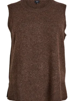 Strickweste mit Rippbändern