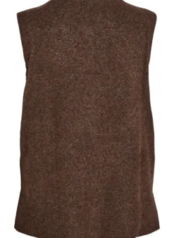 Strickweste mit Rippbändern