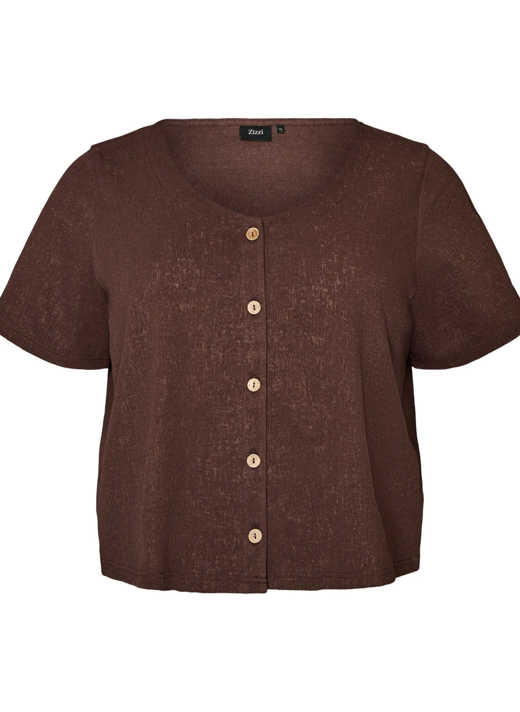Strukturierte Bluse aus Baumwolle mit Knopfleiste