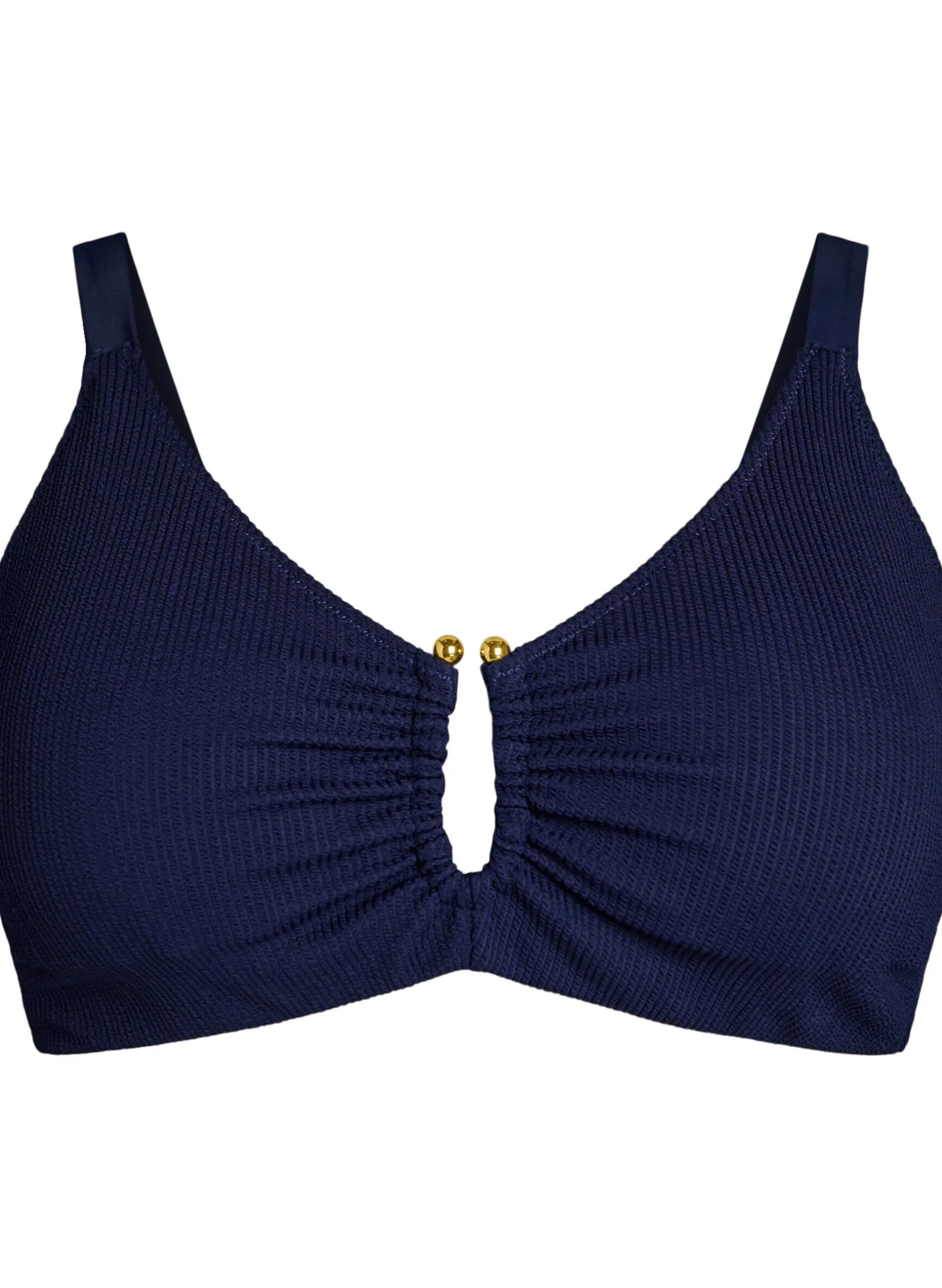Strukturiertes Bikini Top mit Golddetail