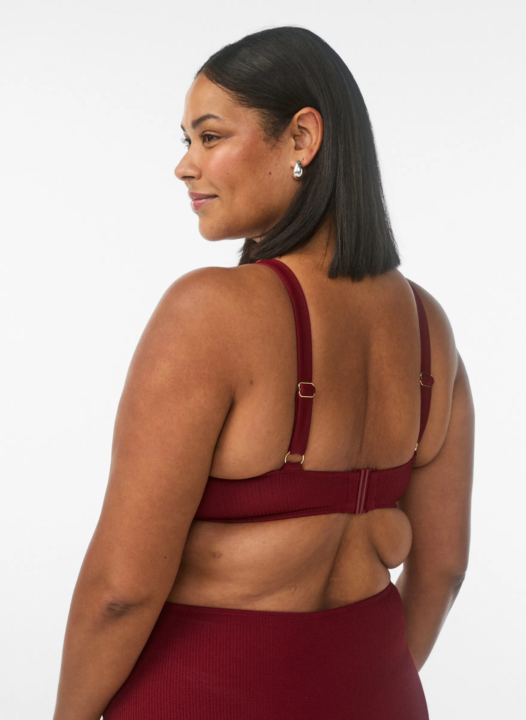 Strukturiertes Bikini Top mit Golddetail