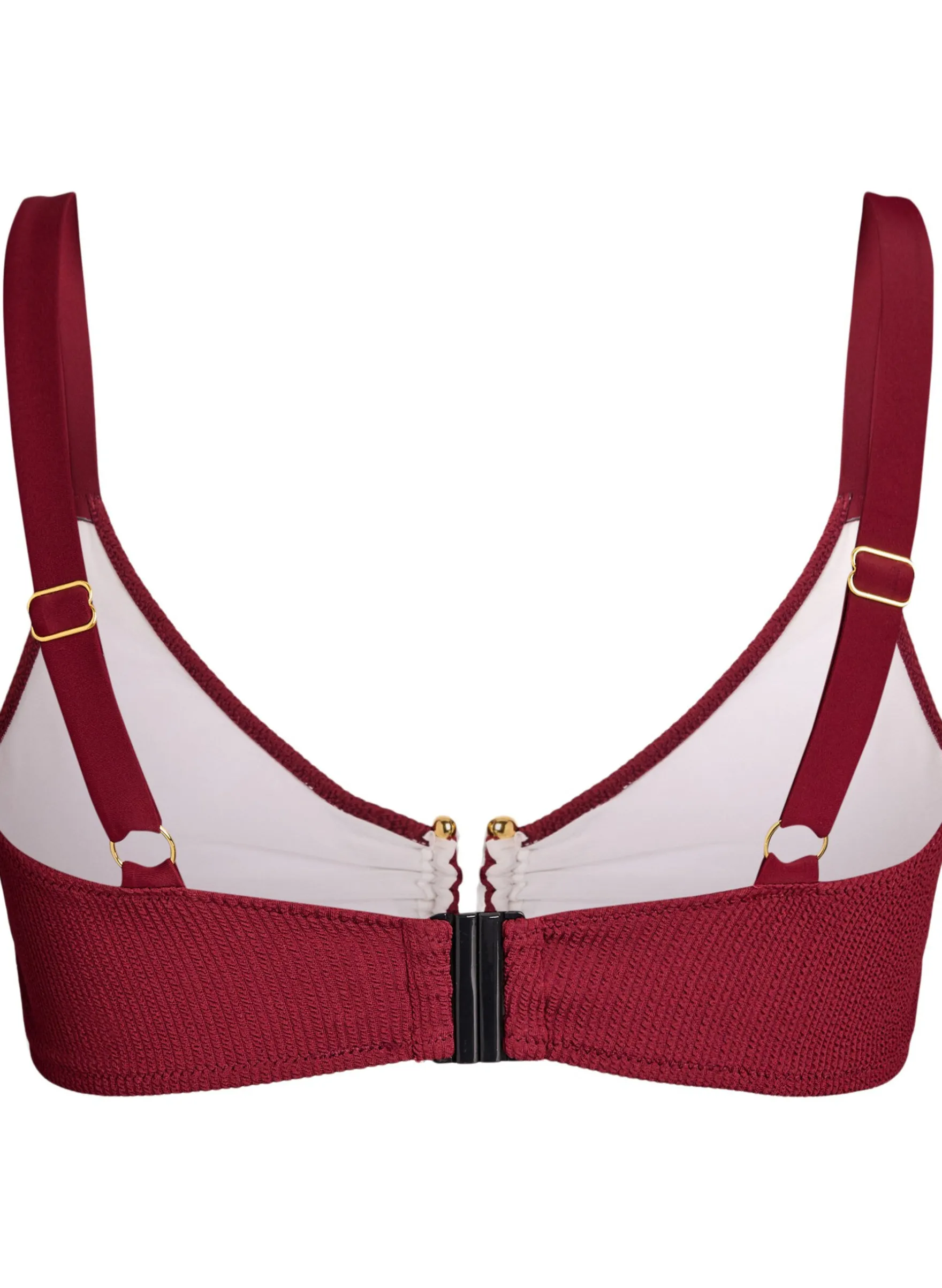 Strukturiertes Bikini Top mit Golddetail