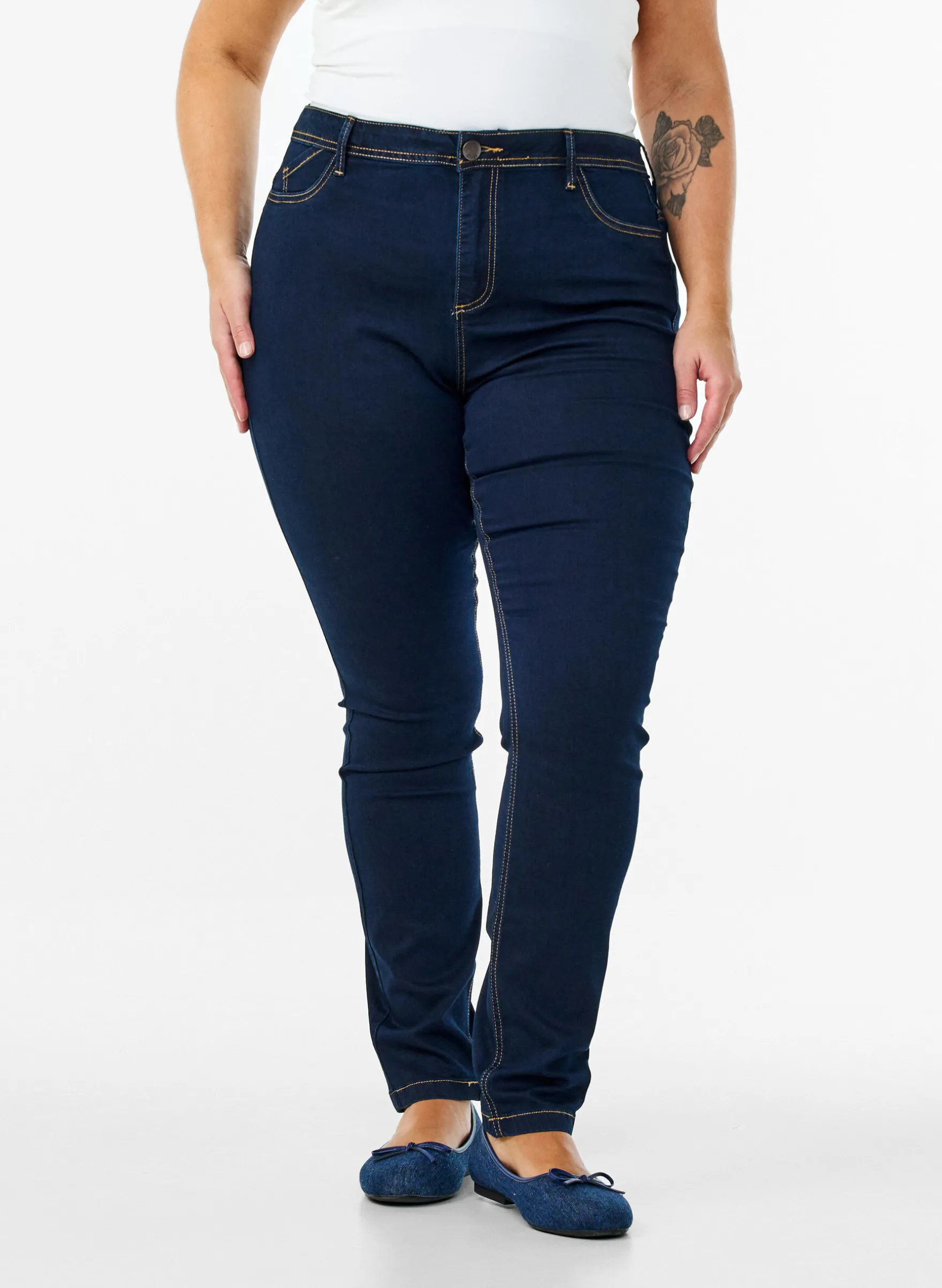 Super Slim Amy Jeans mit hoher Taille
