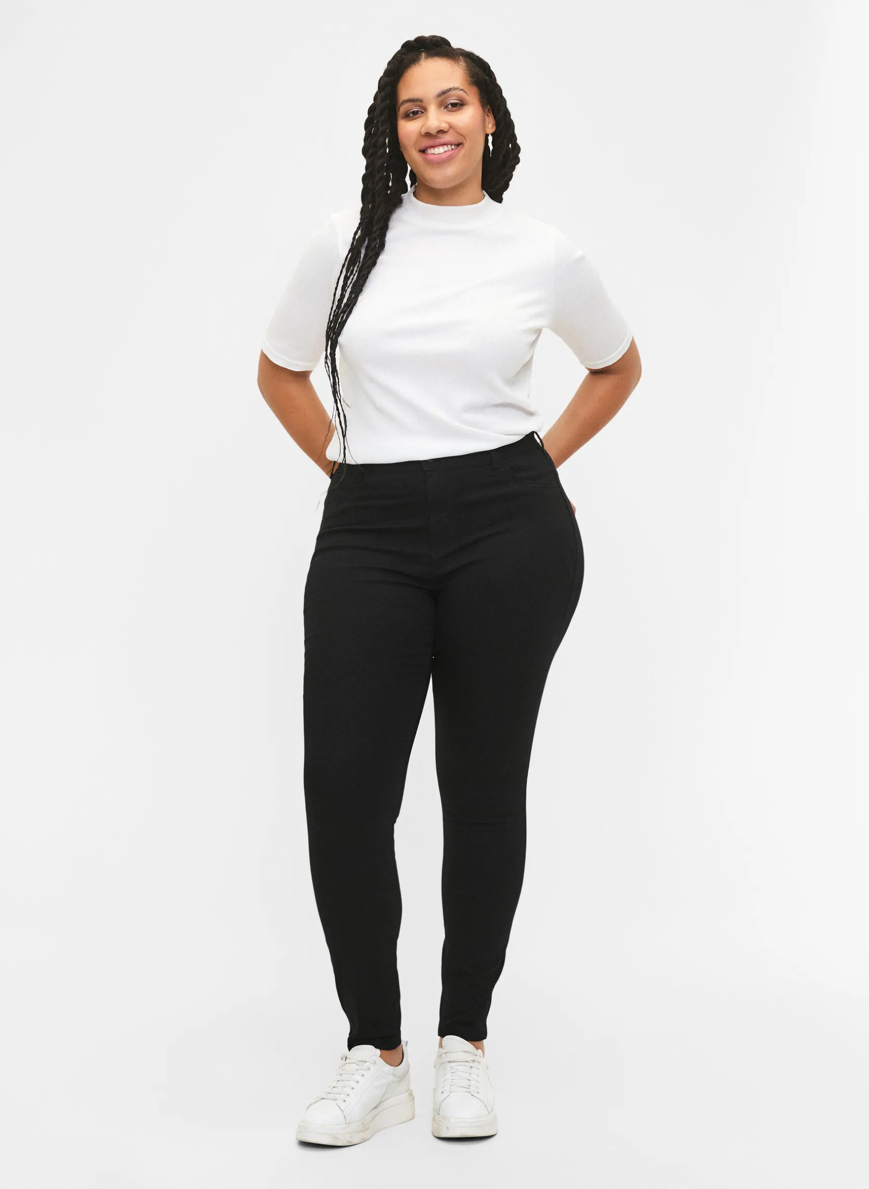Super Slim Amy Jeans mit hoher Taille