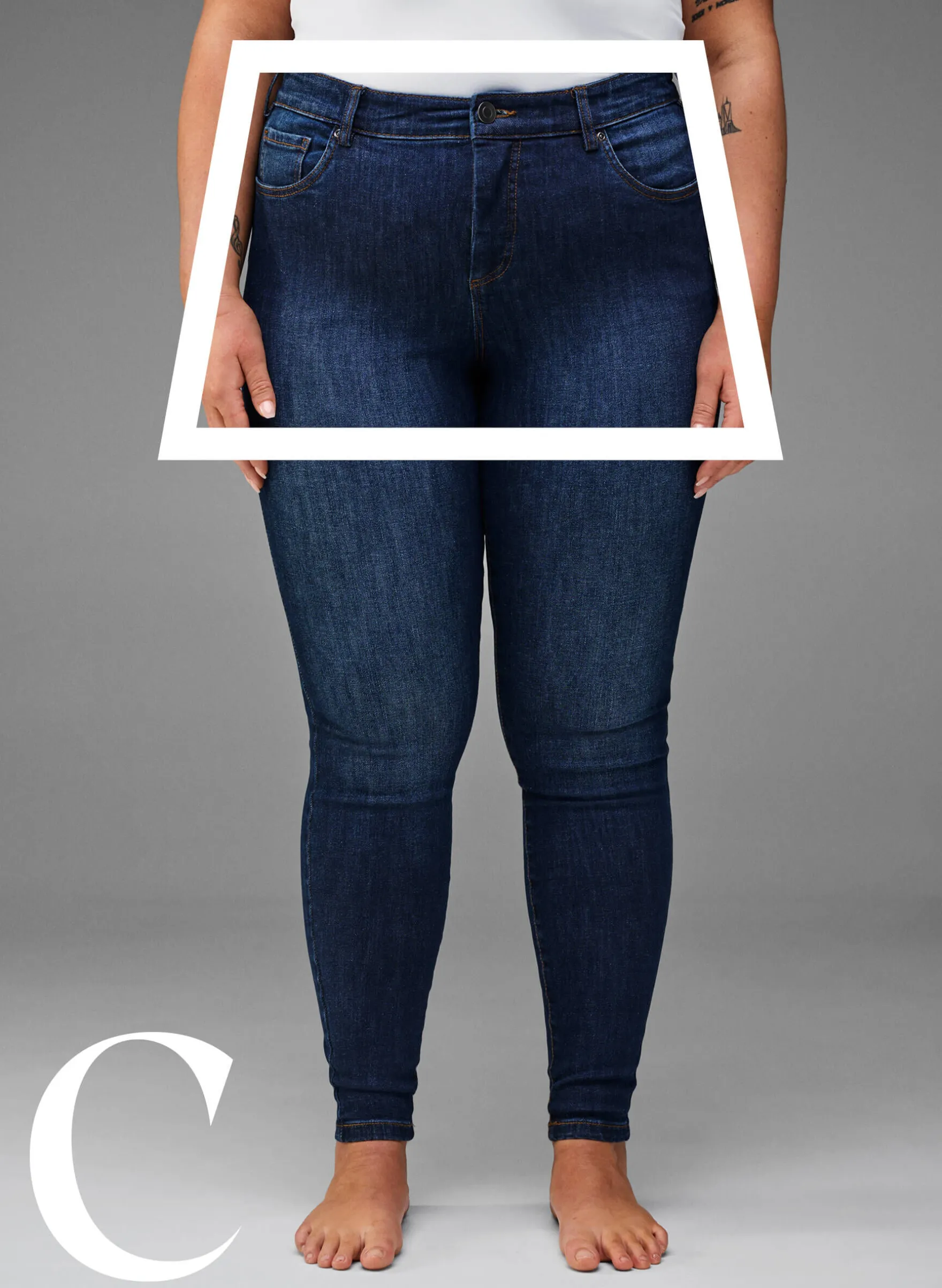 Super Slim-Fit-Jeans mit hoher Taille