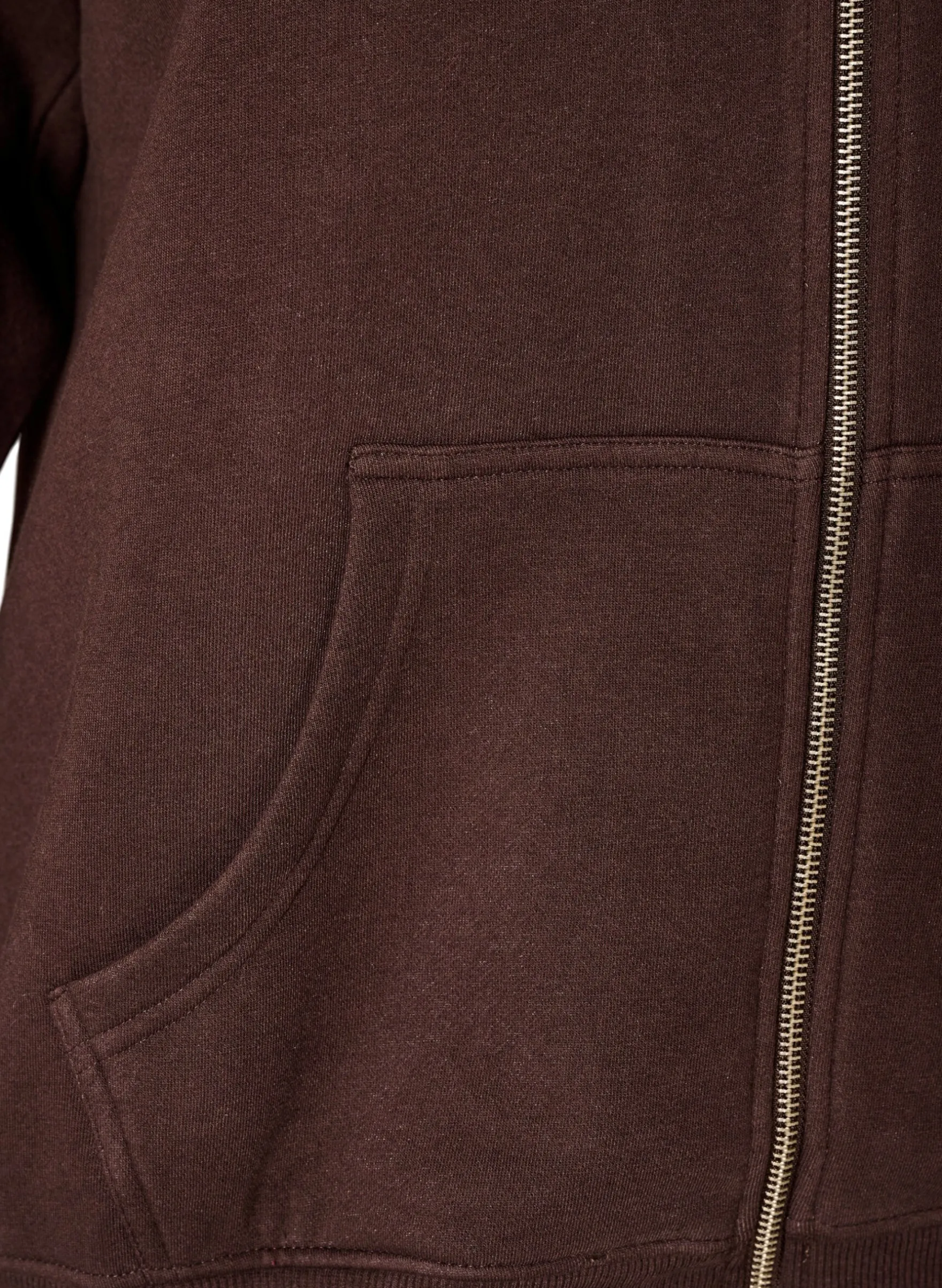 Sweatjacke mit hohem Kragen und Reißverschluss