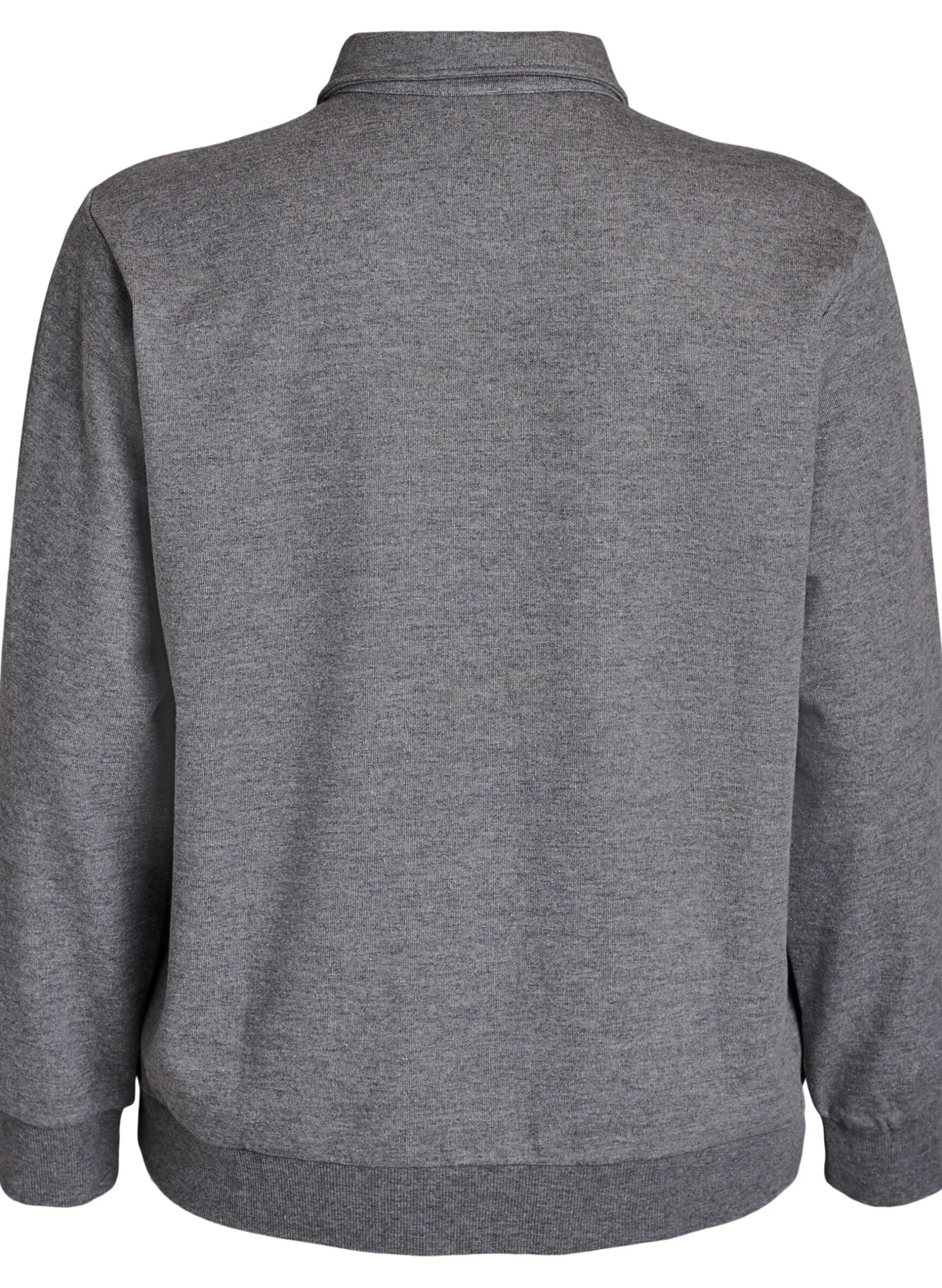 Sweat-Polohemd mit Zierknöpfen