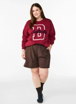Sweatshirt mit Frottee-Schriftzug