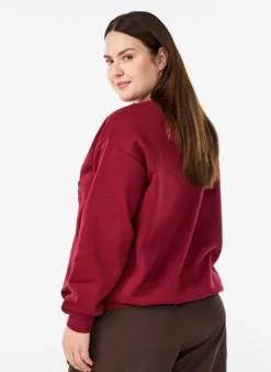 Sweatshirt mit Frottee-Schriftzug