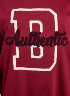 Sweatshirt mit Frottee-Schriftzug