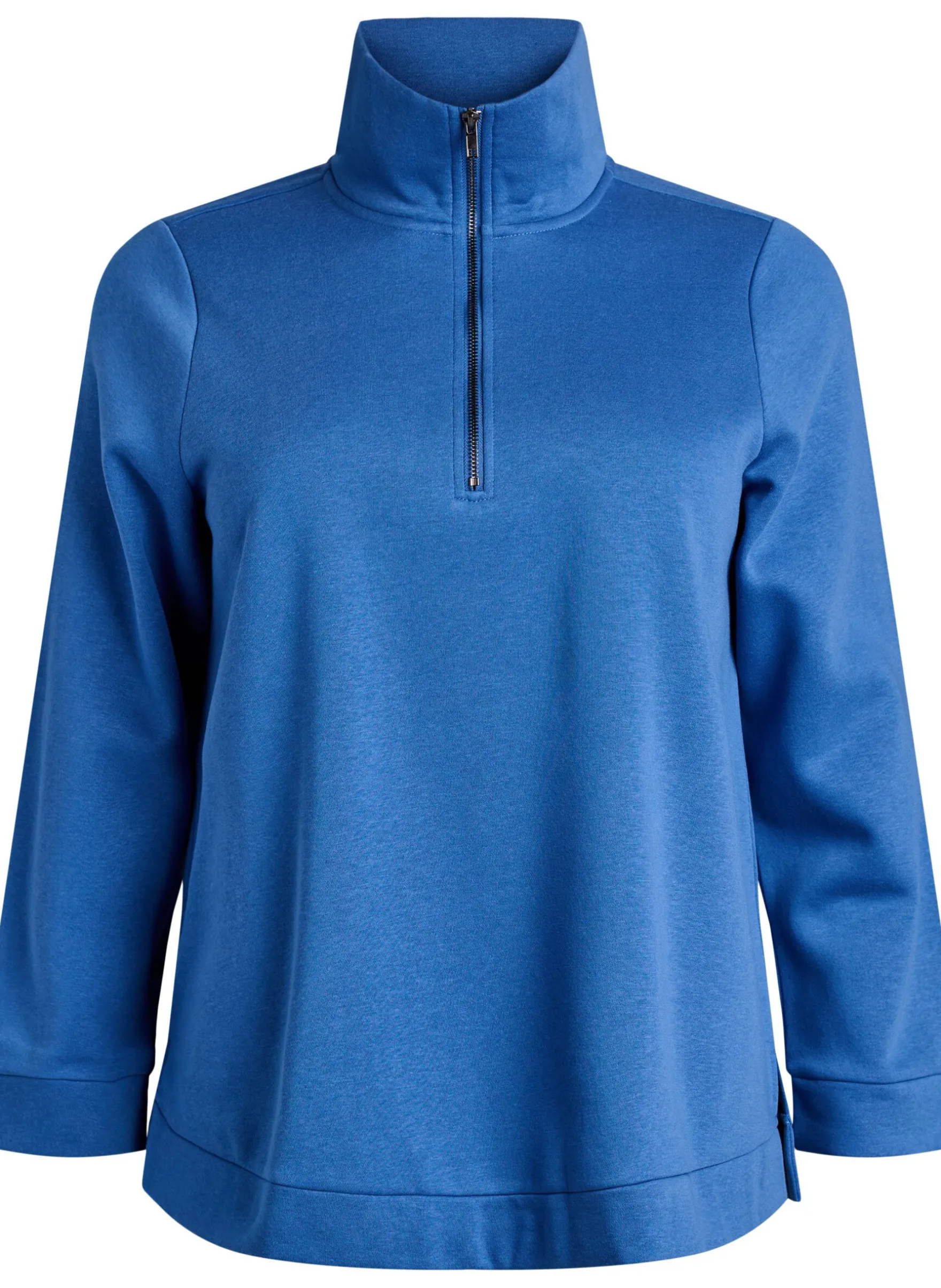 Sweatshirt mit hohem Kragen und Reißverschluss