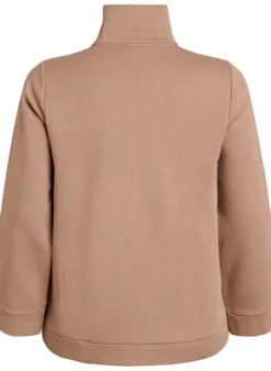 Sweatshirt mit hohem Kragen und Reißverschluss