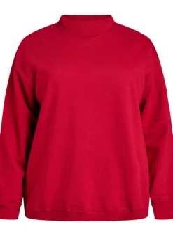 Sweatshirt mit hohem Kragen und langen Ärmeln