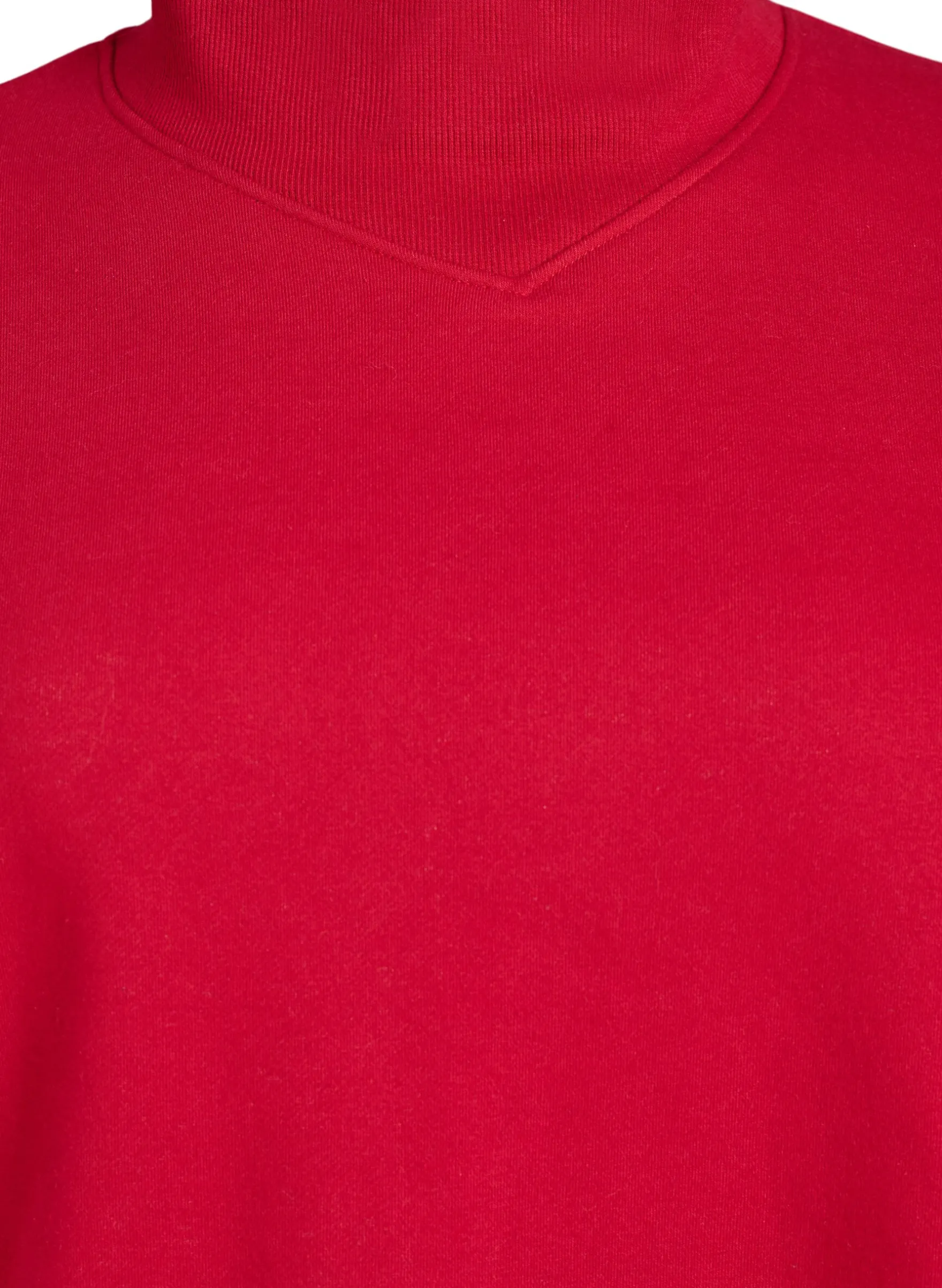 Sweatshirt mit hohem Kragen und langen Ärmeln