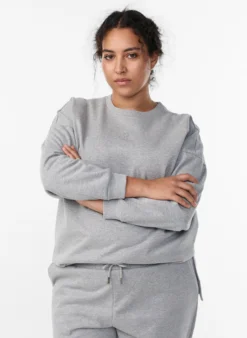 Sweatshirt mit Schlitzen und Glitzerfaden