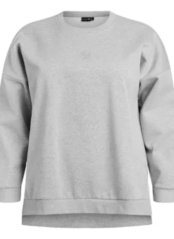 Sweatshirt mit Schlitzen und Glitzerfaden