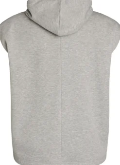 Sweatweste mit Kapuze und Schulterpolstern