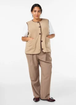 Taillierte Hose mit hoher Taille und geraden Beinen