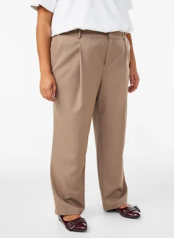 Taillierte Hose mit hoher Taille und geraden Beinen