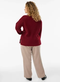 Taillierte Hose mit hoher Taille und geraden Beinen