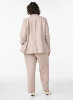 Taillierte Hose mit hoher Taille und gerader Passform