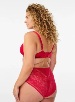 Tai-Slip aus Spitze und glänzender Mikrofaser