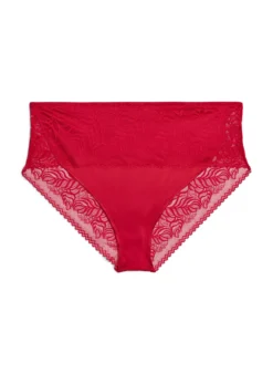 Tai-Slip aus Spitze und glänzender Mikrofaser