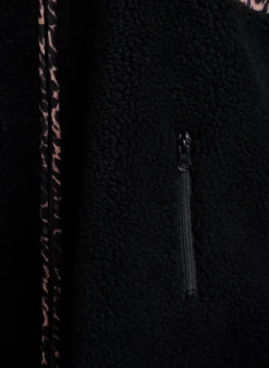 Teddyfell-Jacke mit Leopardenmuster