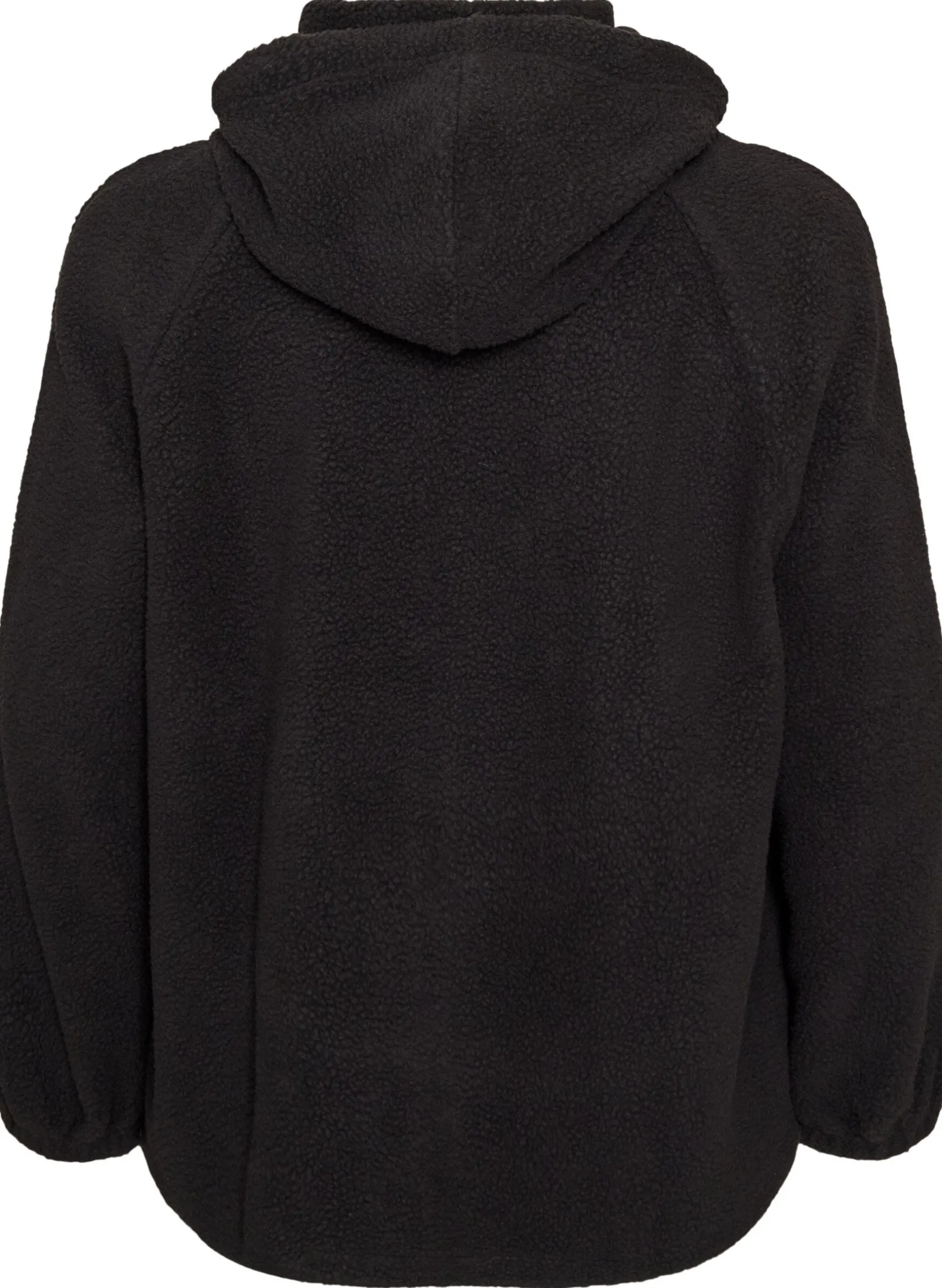 Teddyjacke mit Kapuze und Reißverschluss