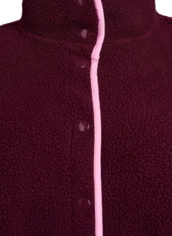 Teddy-Jacke mit Kontrastdetails