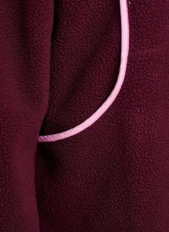Teddy-Jacke mit Kontrastdetails
