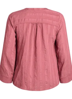 Ton-in-Ton-Bluse mit Knöpfen