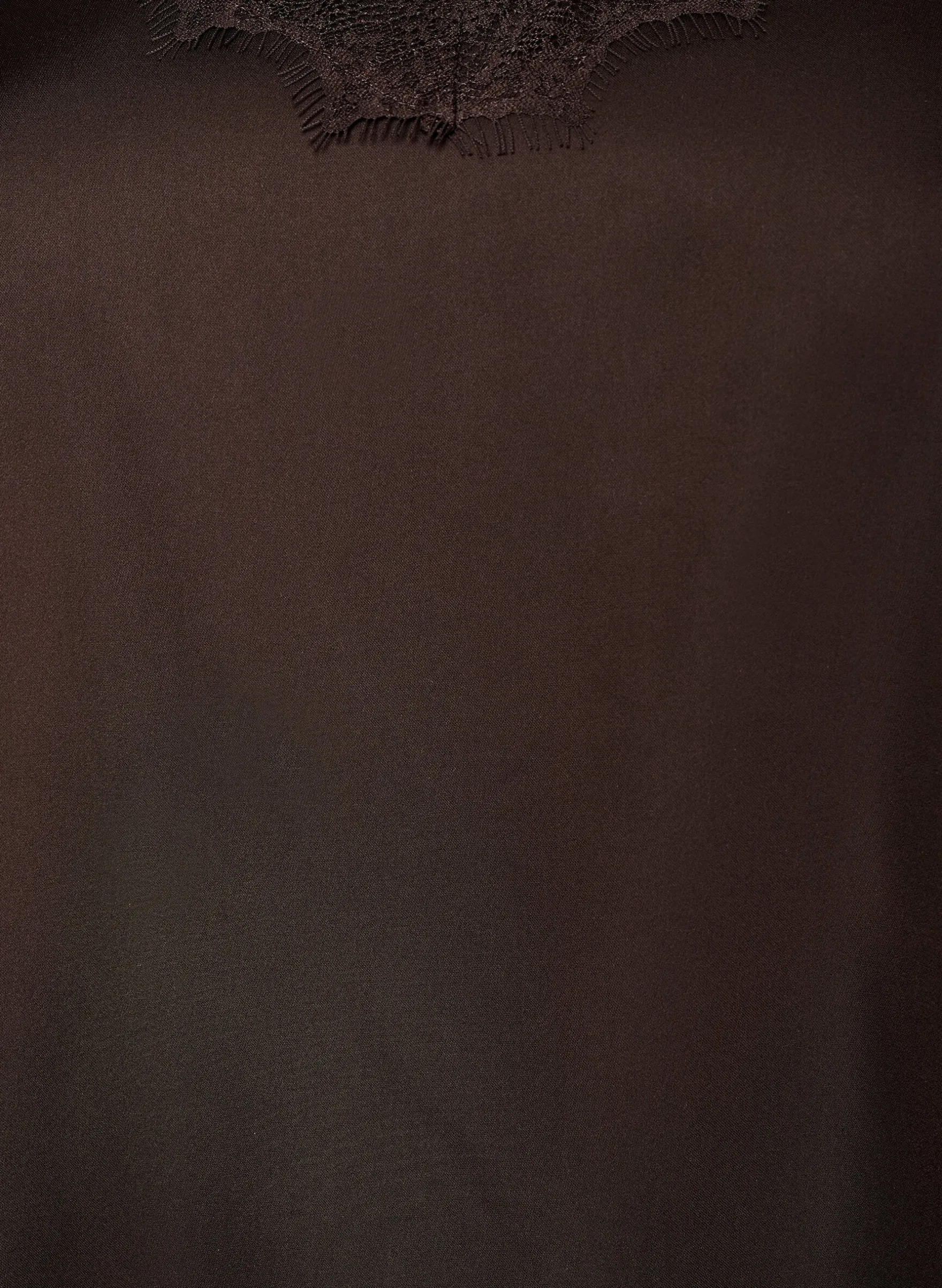 Top aus Satin mit Spitzen und asymmetrischem Saum