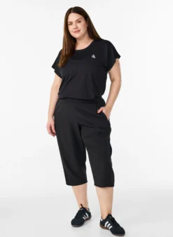 Trainings-Caprihose mit hoher Taille