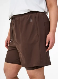 Trainingsshorts mit Innenhose und Handytasche
