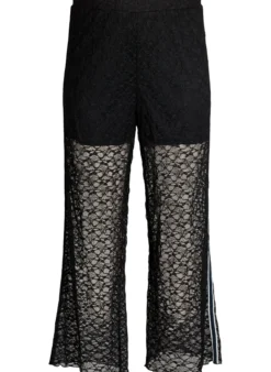 Transparente Spitzenhose mit weitem Bein