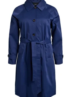 Trenchcoat mit Gürtel und Schlitzen