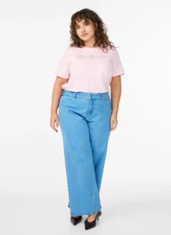 T-Shirt aus Baumwolle mit dekorativem Frontdetail